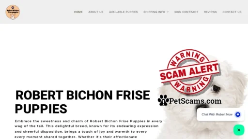 Scam Website: robert bichonfrise puppies – Puppies for sale
