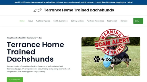 Scam Website: Terrance Home Trained Dachshunds
