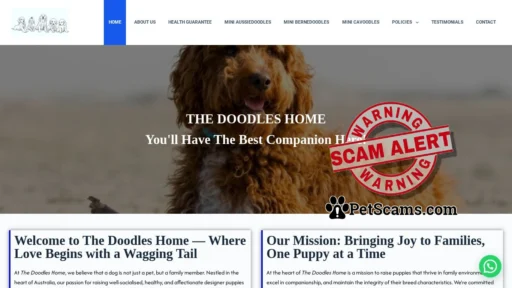 Scam Website: THE DOODLES HOME – Best Home To Get The Best Doodle