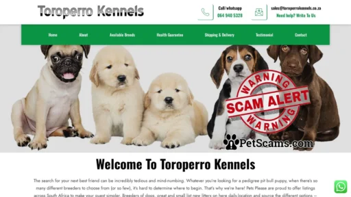 Scam Website: Toroperro Kennels – Toroperro Kennels