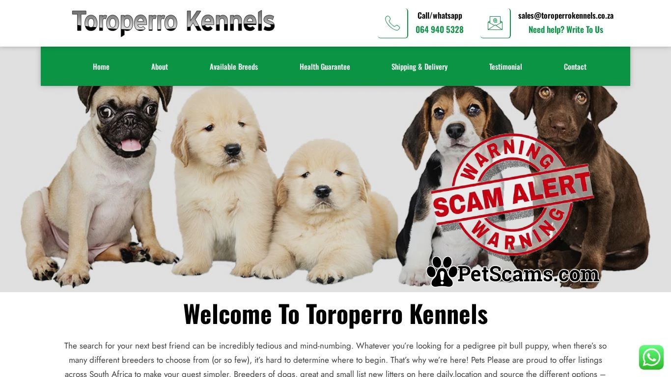 is Toroperro Kennels – Toroperro Kennels legit? screenshot