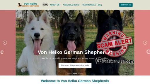 Scam Website: Top German Shepherds Dog for Sale - Puppies Available Now