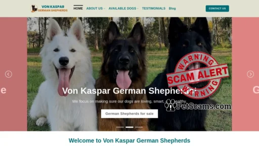 Scam Website: Top German Shepherds Dog for Sale - Puppies Available Now