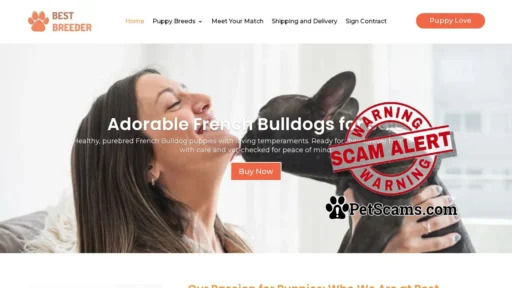 Scam Website: bestbulldogbreeder.com |
