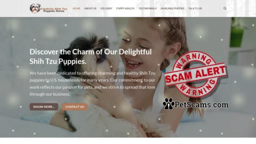 Scam Website: celebrityshihtzupuppieshome.com
