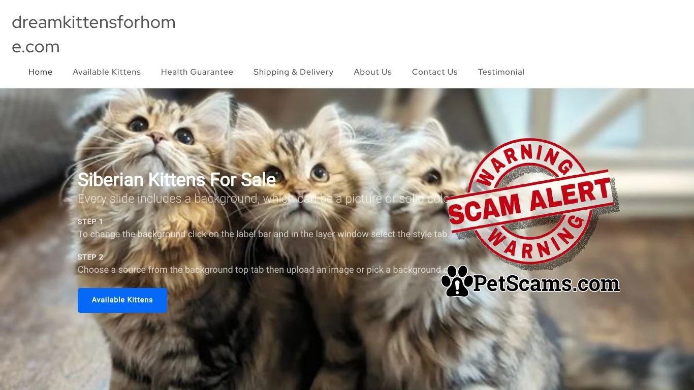 is dreamkittensforhome.com legit? screenshot