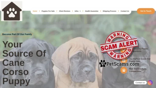 Scam Website: Fierce and Faithful – puppies for sale!