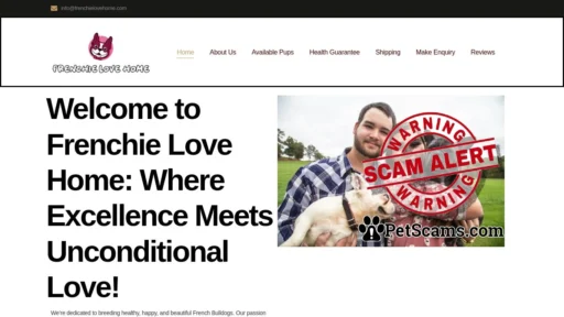 Scam Website: Frenchie Love Home – Bulldog pups for sale | Bulldog pups for rehoming | Bulldog puppies