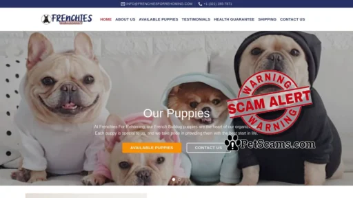 Scam Website: Frenchies For Rehoming – French Bulldog puppies for sale