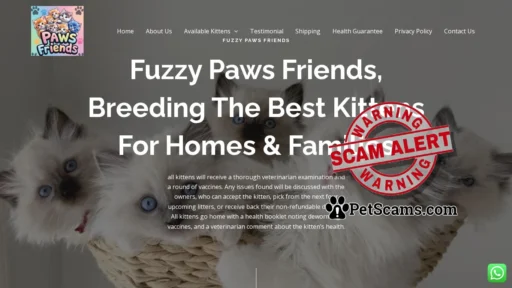 Scam Website: Fuzzy Paws Friends