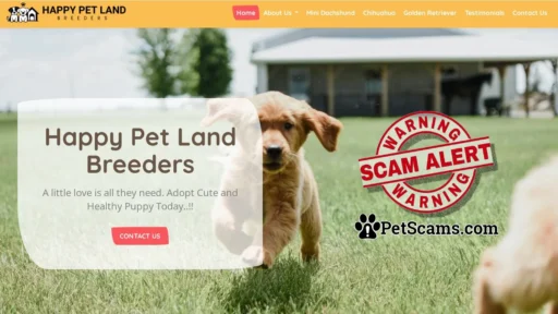 Scam Website: Happy Pet Land Breeders