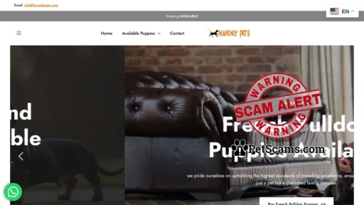 Scam Website: Havenly Pets