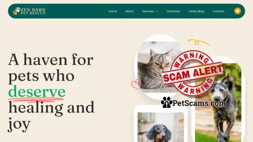 Scam Website: Zen Barn Pet Rescue – Rescue