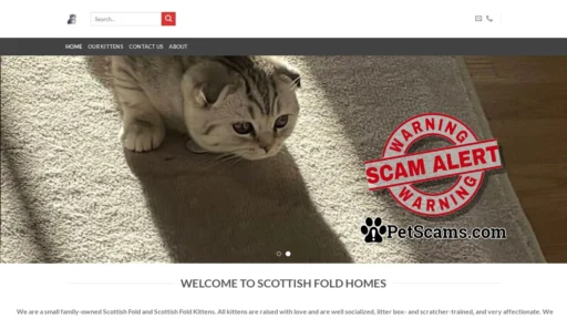 Scam Website: scottishfoldhomes.com
