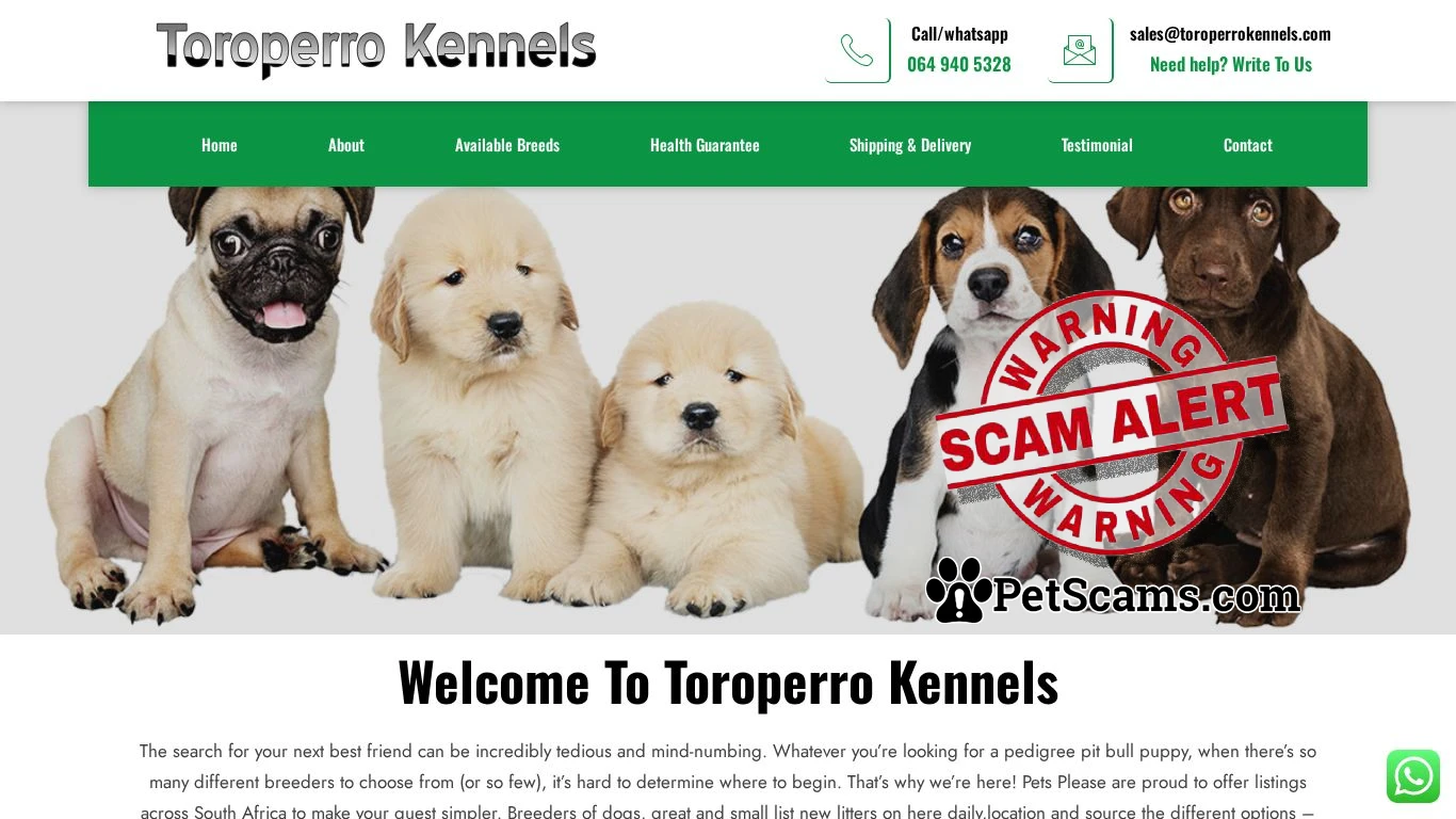 is Toroperro Kennels – Toroperro Kennels legit? screenshot